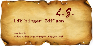 Lézinger Zágon névjegykártya